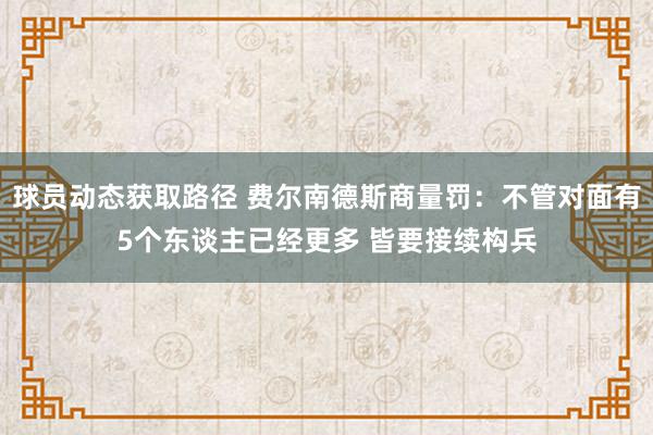 球员动态获取路径 费尔南德斯商量罚：不管对面有5个东谈主已经更多 皆要接续构兵