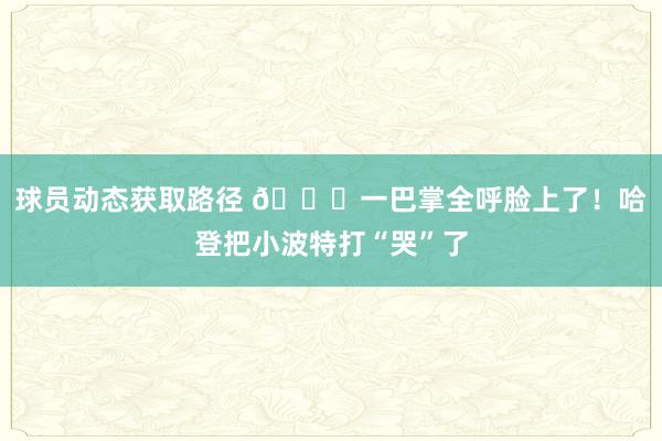 球员动态获取路径 😂一巴掌全呼脸上了！哈登把小波特打“哭”了