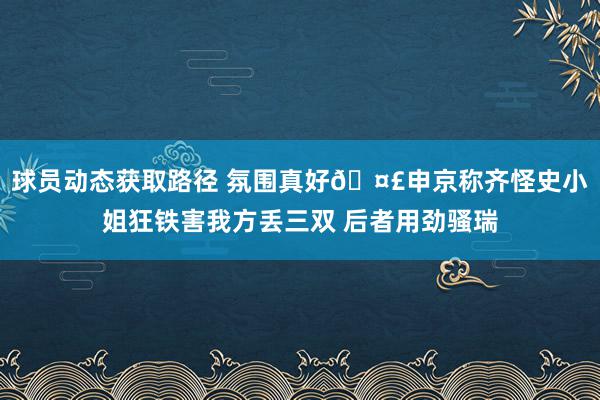 球员动态获取路径 氛围真好🤣申京称齐怪史小姐狂铁害我方丢三双 后者用劲骚瑞