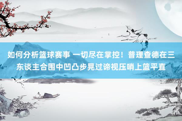 如何分析篮球赛事 一切尽在掌控！普理查德在三东谈主合围中凹凸步晃过谛视压哨上篮平直