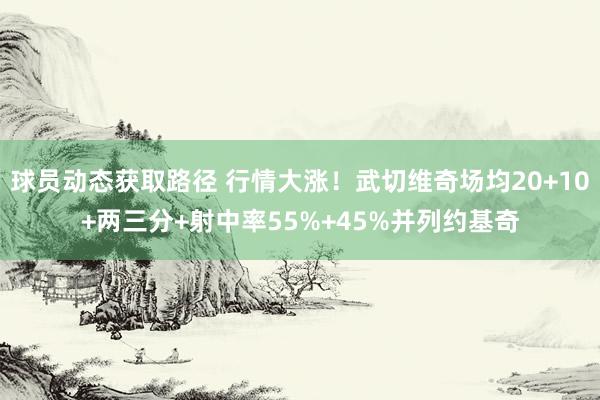 球员动态获取路径 行情大涨！武切维奇场均20+10+两三分+射中率55%+45%并列约基奇