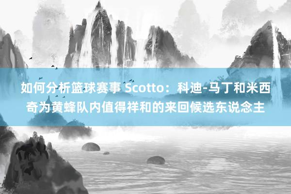 如何分析篮球赛事 Scotto：科迪-马丁和米西奇为黄蜂队内值得祥和的来回候选东说念主